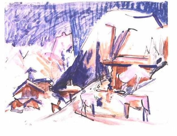 Ernst Ludwig Kirchner Snow at the Staffelalp oil painting image